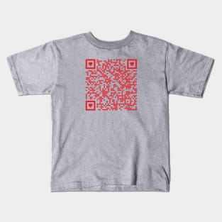 Rick Roll QR Code (Rick Ashley Never gonna let you down Kids T-Shirt